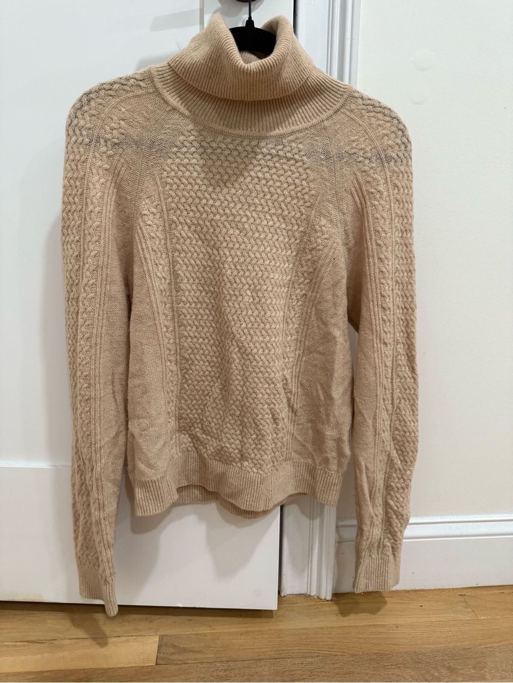 Ganni Turtleneck Cable Knit Sweater